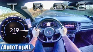 VW T ROC 2.0 TSI 4Motion R LINE 190HP AUTOBAHN POV 219km/h by AutoTopNL