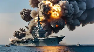 1 minute ago! A Russian aircraft carrier that had just arrived in the Black Sea was sunk by Ukraine