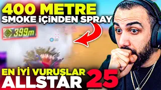 TURNUVADA 400 METREDEN SMOKE İÇİ SPRAY!! 😮 EN İYİ VURUŞLAR ALLSTAR #25 | PUBG MOBILE