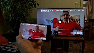 Handy am Fernseher abspielen. Smartphones mit Smart View ScreenShare wiedergeben