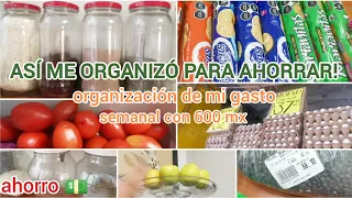 ASÍ ORGANIZO📙 MI GASTO💰 SEMANAL CON 600MX PARA MIS COMPRAS Y COMIDA✅TU PUEDES AHORRAR COCINANDO🍲