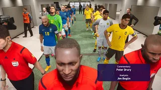 PES 2021 - Malaysia vs Brazil - FIFA World Cup 2022 - Full Match - All goals HD - efootball gameplay