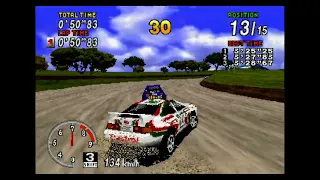 Sega Rally on Saturn (Capture Card Test 3)