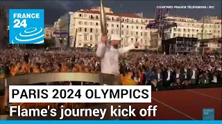 Paris 2024 Olympics: torchbearers in Marseille kick off the flame's journey across France