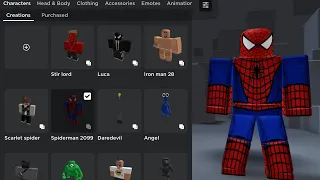 How to be spiderman in roblox