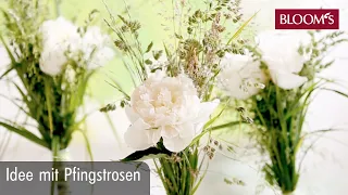 Idee mit Pfingstrosen | DIY Sommerdeko | summer decoration | BLOOM’s Floristik