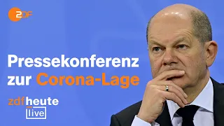 Reichen die Corona-Maßnahmen? | ZDFheute live zur MPK mit Bundeskanzler Scholz