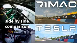 Nürburgring - Rimac Nevera VS Tesla Plaid - Side By Side Comparison