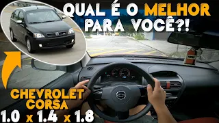 🤔 AVALIAÇÃO CHEVROLET CORSA - QUAL É MELHOR PARA VOCÊ? CORSA 1.0, 1.4 OU 1.8? CONSUMO E CONFORTO! 💸