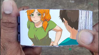 Alex & Steve Flipbook | Minecraft Anime Cartoon Flip Book #4 | Flip Book Artist 2023