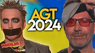 Tape Guy RETURNS For AGT 2024! Simon Cowell Gets BLINDFOLDED!