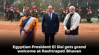 Egypt President El-Sisi gets ceremonial welcome at Rashtrapati Bhavan