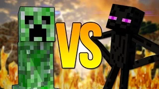 Эндермен VS Крипер | СУПЕР РЭП БИТВА | Enderman Minecraft ПРОТИВ Creeper