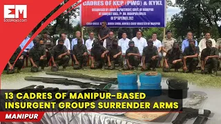 Manipur: 13 militants surrender before CM Biren Singh