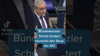 Scholz kontert souverän den Blödsinn der AfD