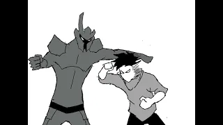 Jinwoo vs Igris Inspired Fight Scene from the Manhwa Solo Levelling - Pencil 2D Animation