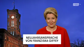 Franziska Giffey in ihrer Neujahrsansprache: Berlin ist „Stadt der offenen Arme und Herzen“