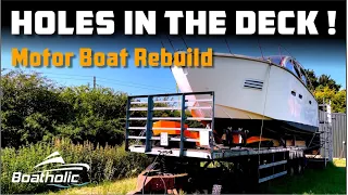 Motor Boat RESTORATION - Our DECK is FULL of HOLES - EP.53