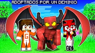 !JUGAMOS MINECRAFT PERO NOS ADOPTA UN DEMONIO! 😱 🤣 | SRGATO Y LUNAOZ SON HIJOS DE UN DEMINIO!