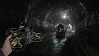 Mit der Drohne durch die Baustelle des Arlinger Tunnels in Pforzheim