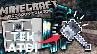 Minecraft Yeni silah Warden tekte öldü (mod deyil)!!!!!!!!!!!!