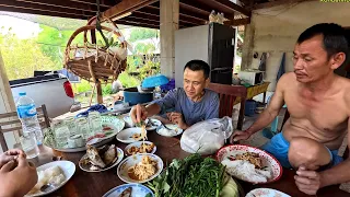 Visiting the farmhouse at Xangthong Village, in Laos