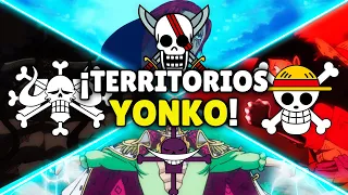 ¡TODOS Los TERRITORIOS De Cada YONKOU en ONE PIECE!