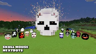 SURVIVAL SKULL HOUSE WITH 100 NEXTBOTS in Minecraft - Gameplay - Coffin Meme