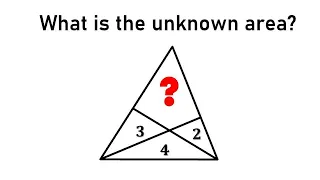 How to solve for this unknown Area in a Triangle | Viral Math problem | Learn Math with Zain