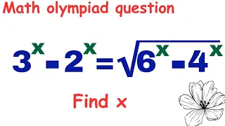 Math olympiad question | a nice exponential question | Trick this solve |you should know this trick!