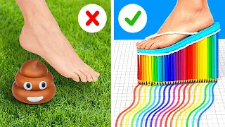 TRUCOS COLORIDOS PARA ZAPATOS 🌈 CHICAS POPULARES VS CHICAS NO POPULARES EN LA ESCUELA por 123 GO!