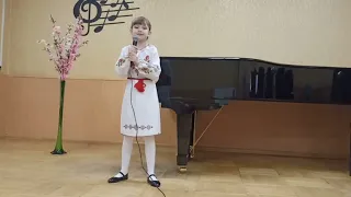 Ющенко Надія, 8 років - "Ой, упали роси"