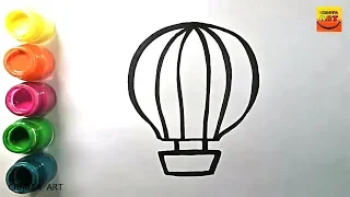 How to draw beginner’s art Fantasy Hot Air Balloon Simple art without Glitters – Chhota art #0136