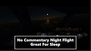 Long Haul Night Flight To Dubai (No Commentary/No Music) (Great For Sleep!)