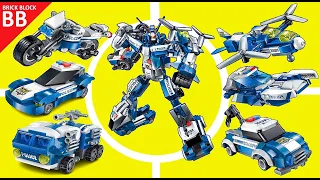 Qman Enlighten : Raging Warrior 1407 !! ⚡️ Speed Build how to make Lego Robot Police 6in1 combine