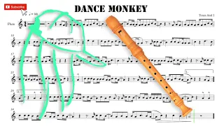 Dance Monkey Tones And I sheet music recorder flute (ноты для блок-флейты) in C