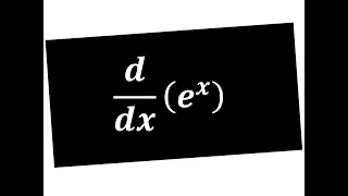 Derivative of e^x by First Principle