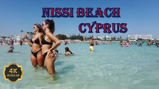 Nissi Beach Club Walk 4K 2022 Cyprus