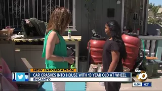 13 year old crashes mom's car into neighbor's garage