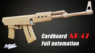 The Most Famous Gun | How To Make A Fully Automatic CARDBOARD AK 47 that SH00TS with Magazine