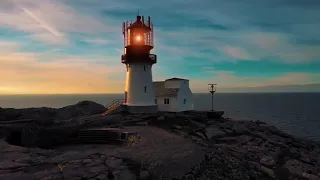 🎧 #Lighthouse Relaxing Oregon Lighthouse at Night - 1 Hrs Calm Music I Sleep Music I Relax Music