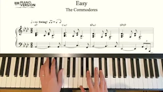 EASY (piano solo) by The Commodores - Piano Accompaniment Cover with sheet music