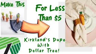 Kirkland's Dupe! Carrot Napkin Rings Their price $25 Make these for LESS than $5 with Dollar Tree