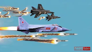 Massive fire!! Russian MiG-31 Foxhound: Supersonic Killer Aircraft (Destroy Target)