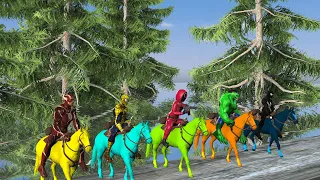 Game 5 Superheroes Pro: Spiderman roblox vs Hulk,Iron Man vs verom,  Challenging Horse Race