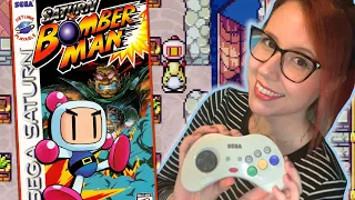 SATURN BOMBERMAN and checking out a BRAND NEW Sega Saturn Controller! - Erin Plays