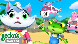 Ice Cream Helicopter Hijinks | Gecko's Garage | Trucks For Children | Cartoons For Kids