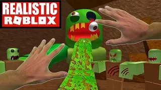 Realistic Roblox - ESCAPE THE SUBWAY OBBY | ESCAPE THE GIANT EVIL ZOMBIE!