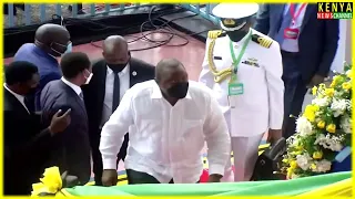 See what happened when Uhuru Kenyatta arrived at Dar es Salaam for Tanzania Independence Day