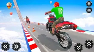 GT MEGA RAMP STUNT BIKE GAMES #2 Extreme Bike Racing Games #Motorcycle Racer Game #Games For